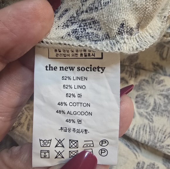 Floral Blue and White Kids Casual Dress - Picture 6 of 7